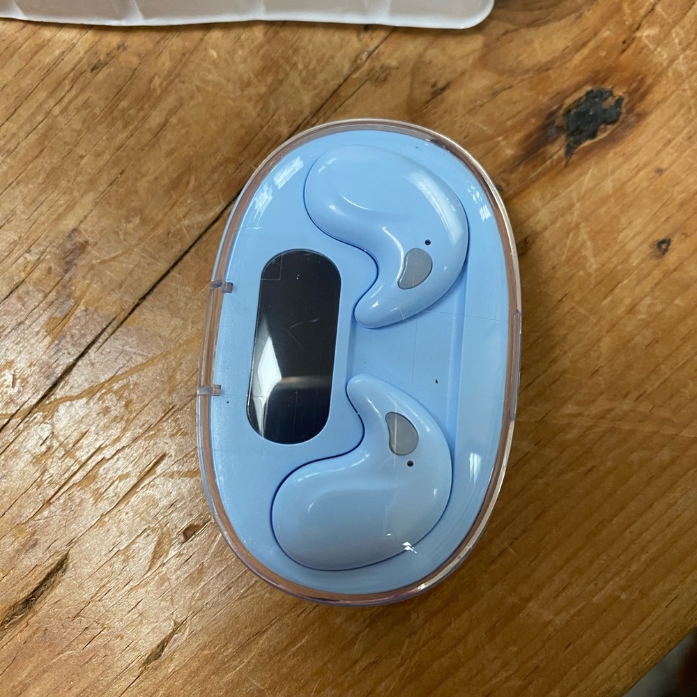 Bluetooth ear buds with voice command.  Brand new never used
